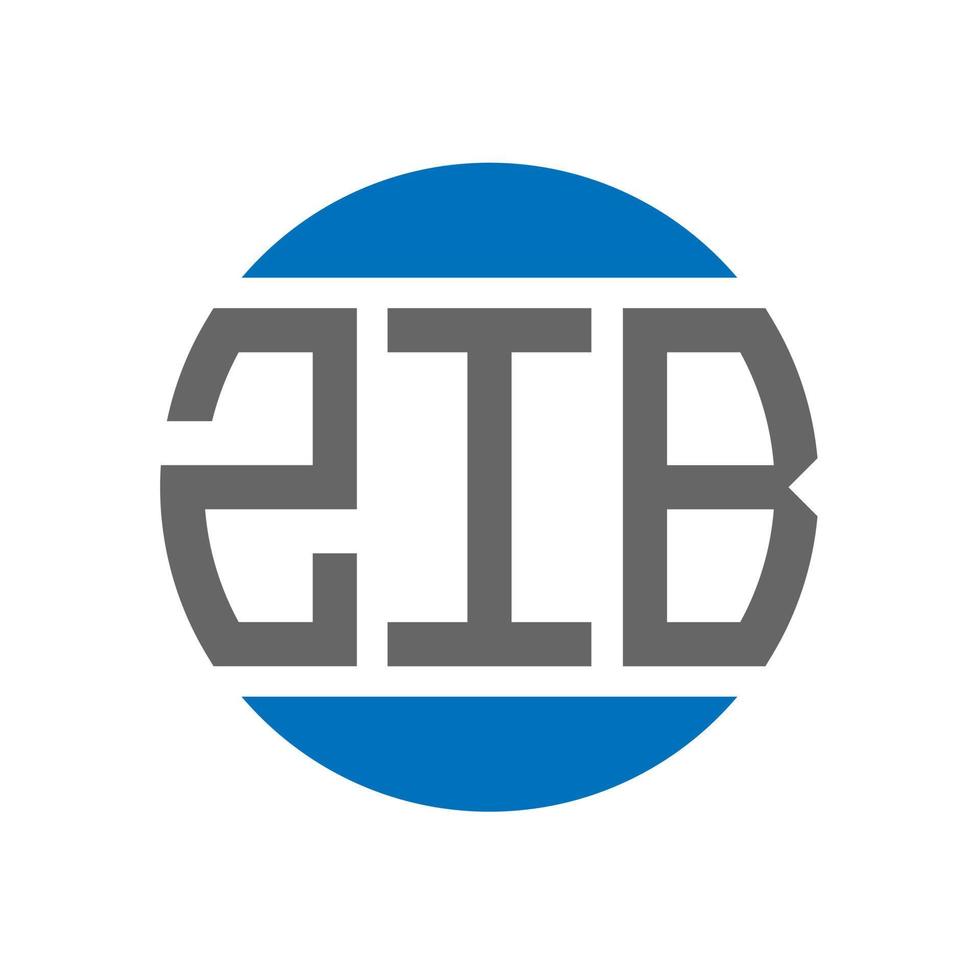 ZIB letter logo design on white background. ZIB creative initials circle logo concept. ZIB letter design. vector