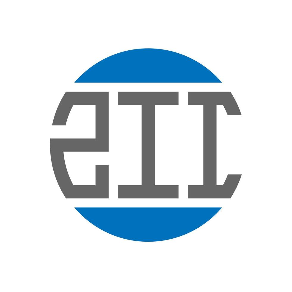 ZII letter logo design on white background. ZII creative initials circle logo concept. ZII letter design. vector