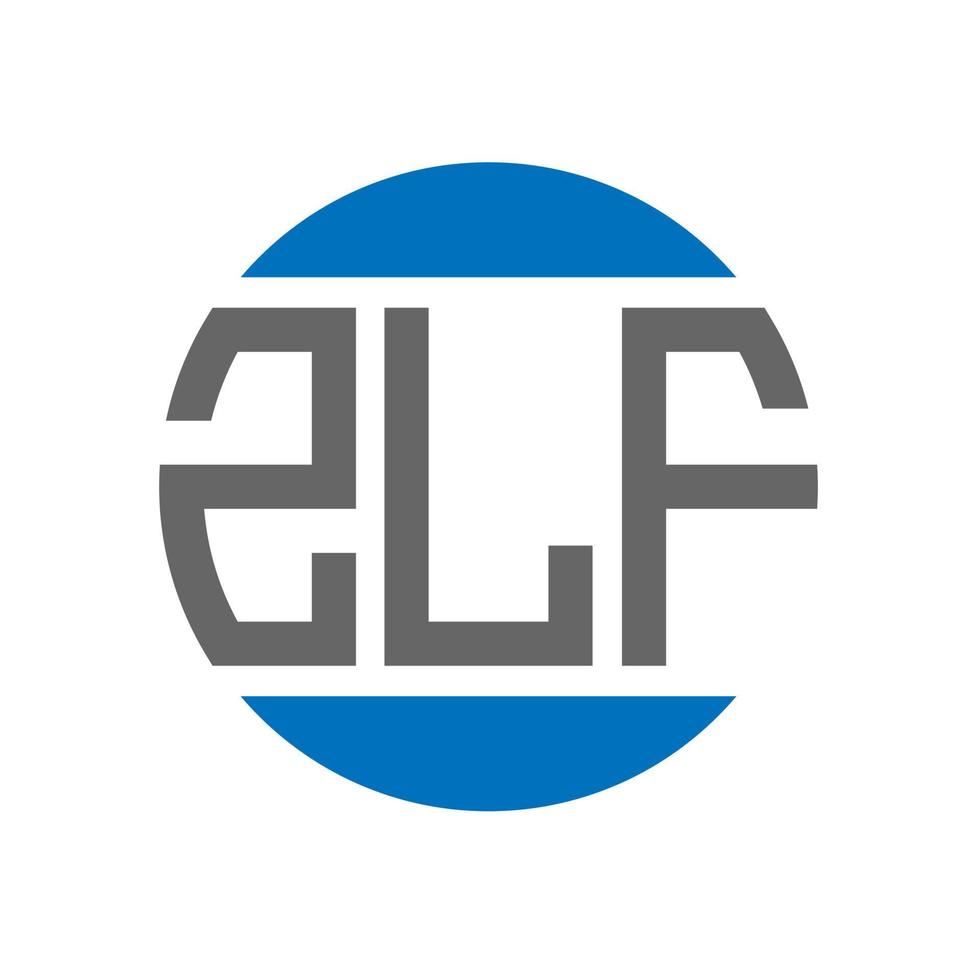 diseño de logotipo de letra zlf sobre fondo blanco. concepto de logotipo de círculo de iniciales creativas zlf. diseño de letra zlf. vector