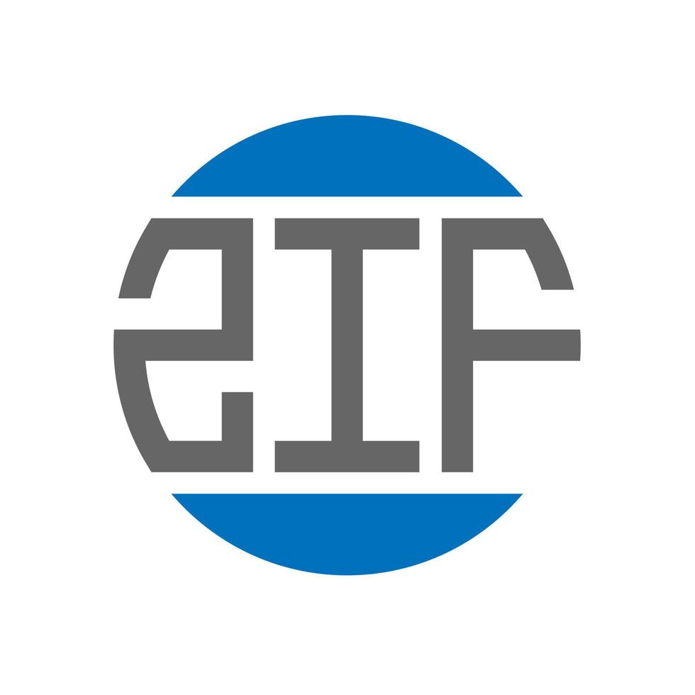 ZIF letter logo design on white background. ZIF creative initials circle logo concept. ZIF letter design. vector