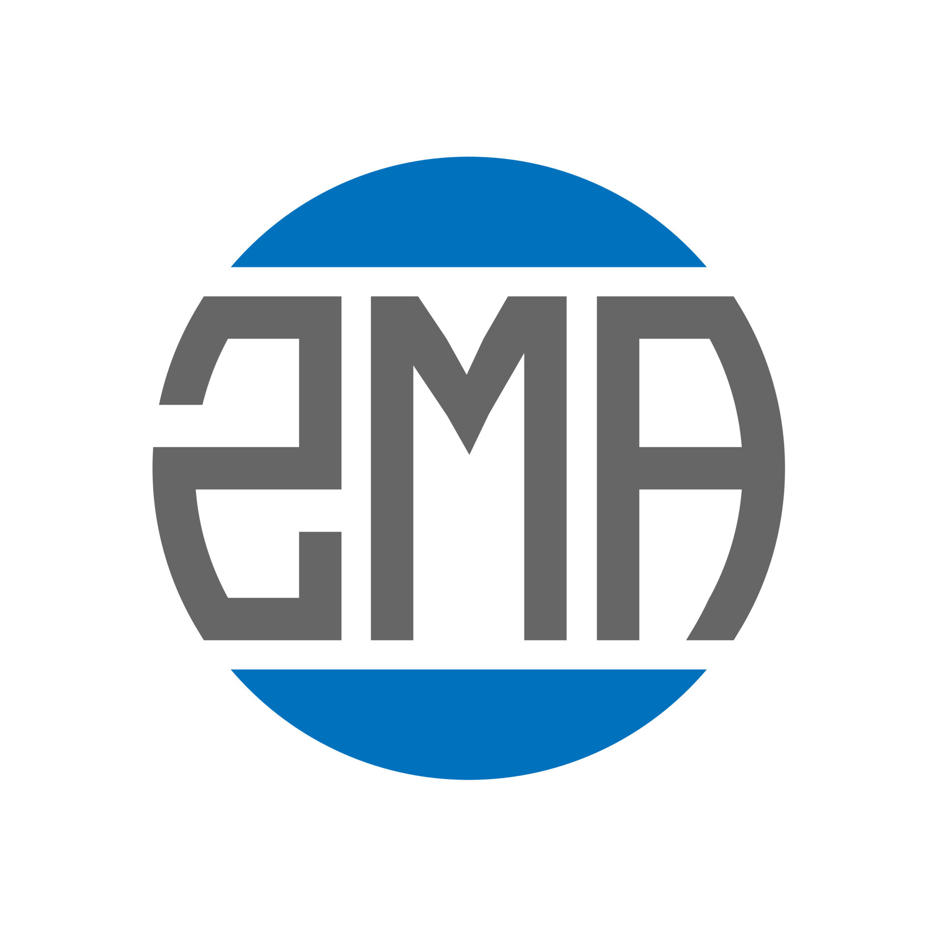 diseño de logotipo de letra zma sobre fondo blanco. concepto de