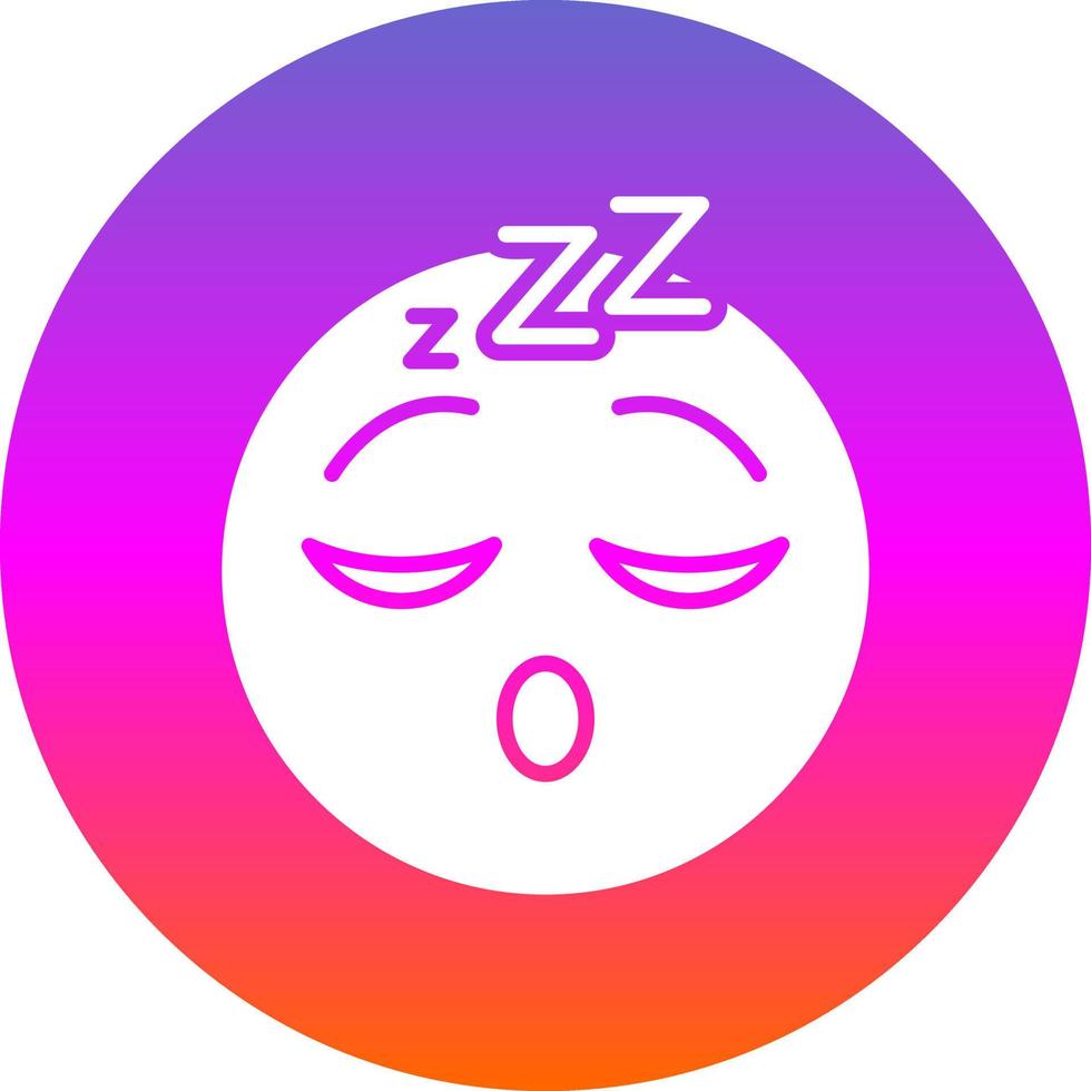 Sleeping Face Vector Icon Design