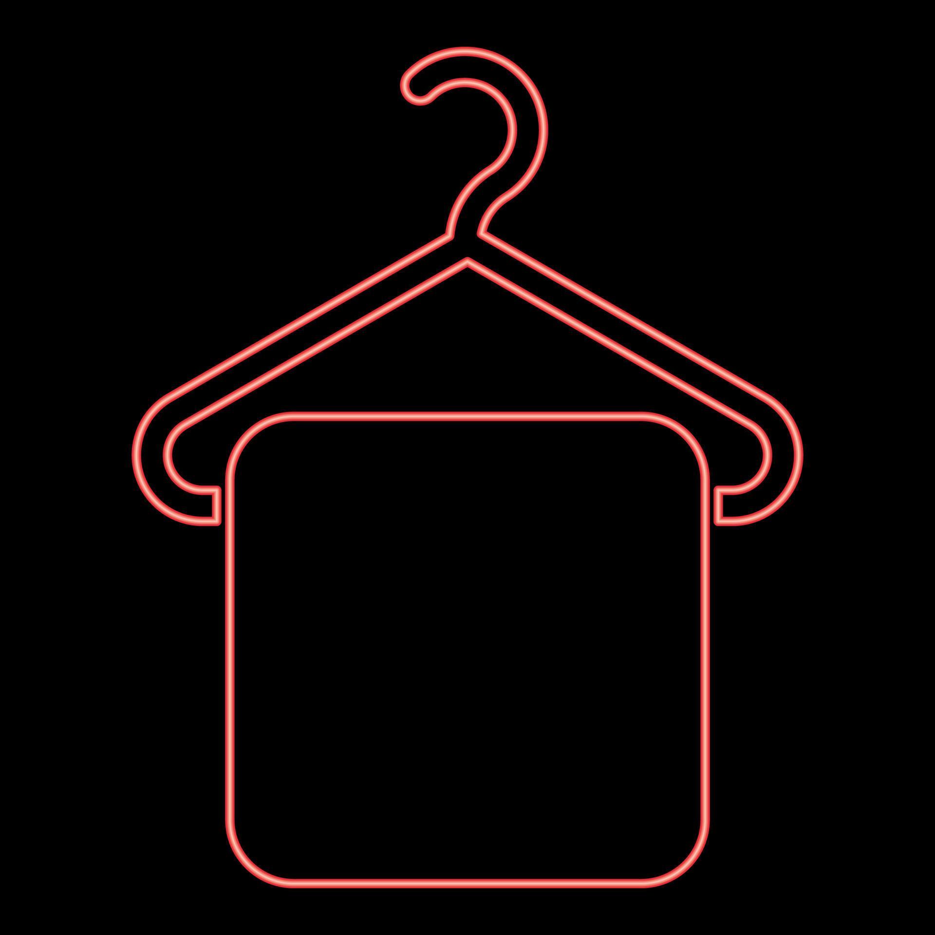 Neon towel on hanger Hanger towel Clothes hanger with hanging towel red