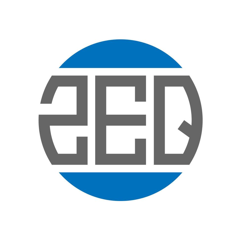 diseño de logotipo de letra zeq sobre fondo blanco. concepto de logotipo de círculo de iniciales creativas de zeq. diseño de letras zeq. vector