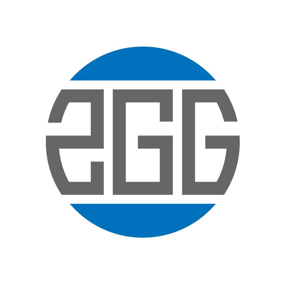 diseño de logotipo de letra zgg sobre fondo blanco. concepto de logotipo de círculo de iniciales creativas zgg. diseño de letras zgg. vector