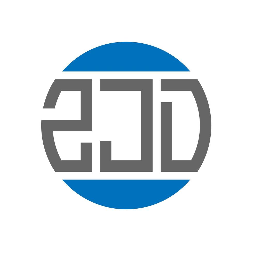 diseño de logotipo de letra zjd sobre fondo blanco. concepto de logotipo de círculo de iniciales creativas zjd. diseño de letras zjd. vector