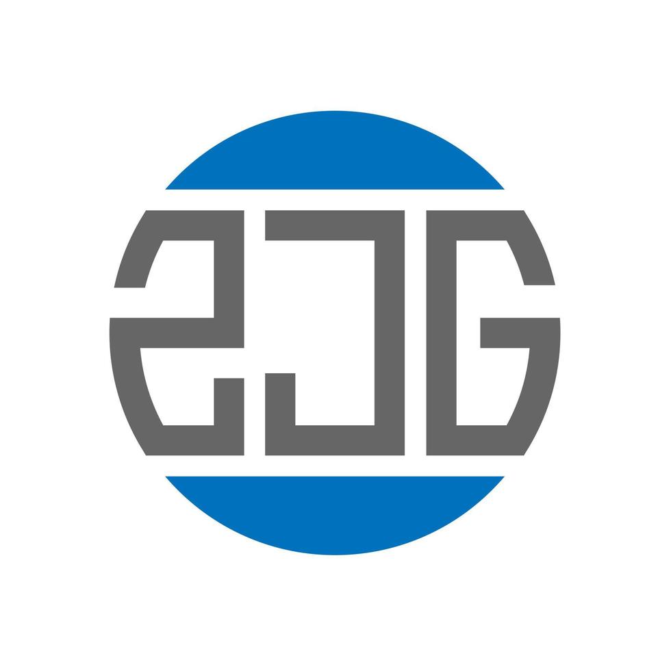 diseño de logotipo de letra zjg sobre fondo blanco. concepto de logotipo de círculo de iniciales creativas zjg. diseño de letras zjg. vector