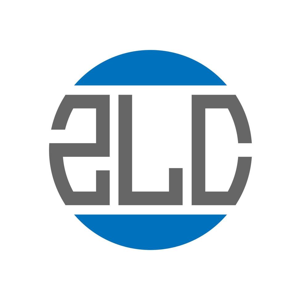 diseño de logotipo de letra zlc sobre fondo blanco. concepto de logotipo de círculo de iniciales creativas de zlc. diseño de letras zlc. vector