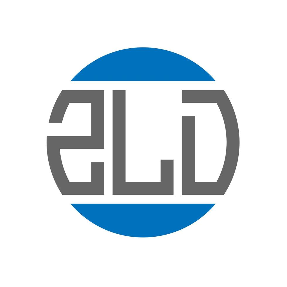 diseño de logotipo de letra zld sobre fondo blanco. concepto de logotipo de círculo de iniciales creativas de zld. diseño de letras zld. vector
