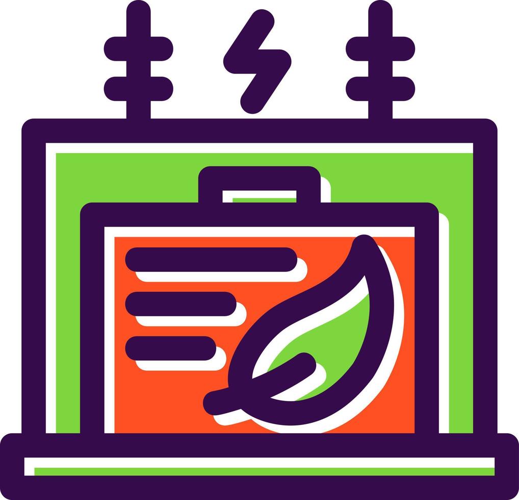 Eco Transformer Flat Icon vector