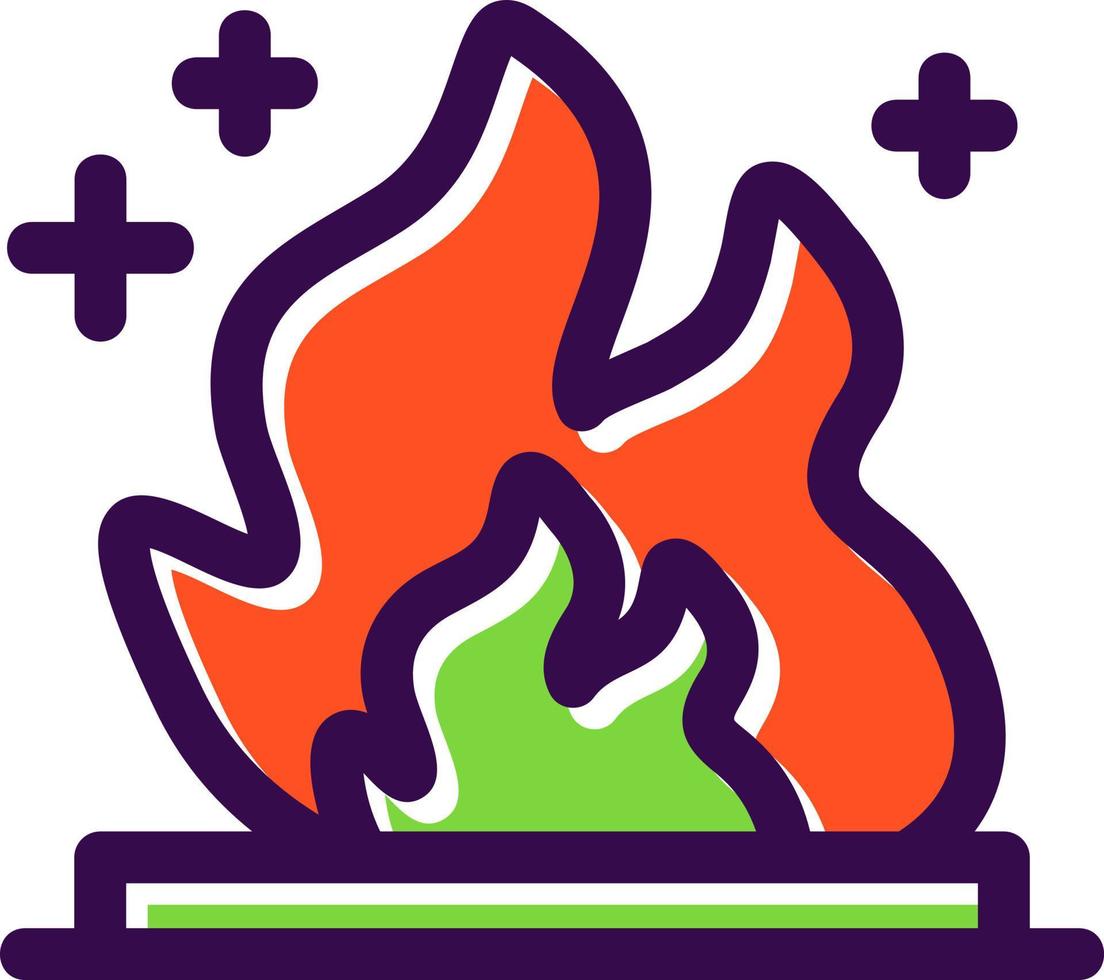 Fire Energy Flat Icon vector