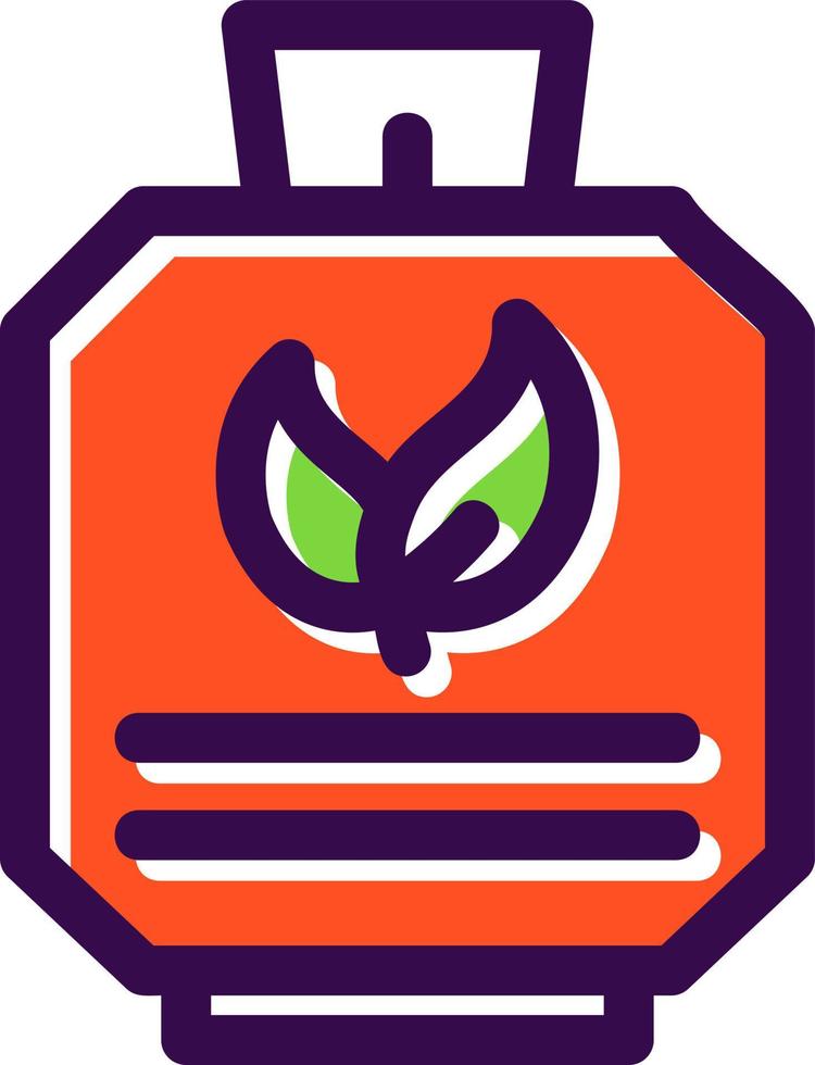 Biogas Cylinder Flat Icon vector