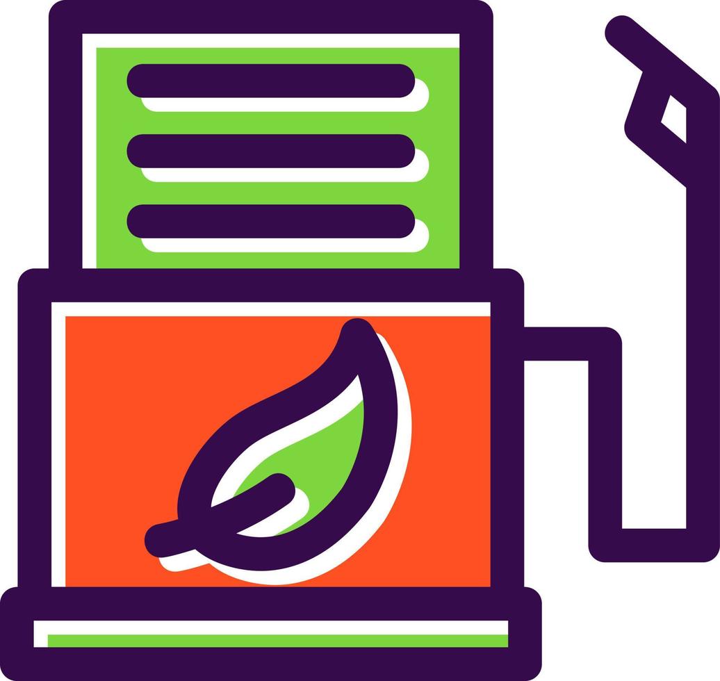 Biofuel Station Flat Icon vector