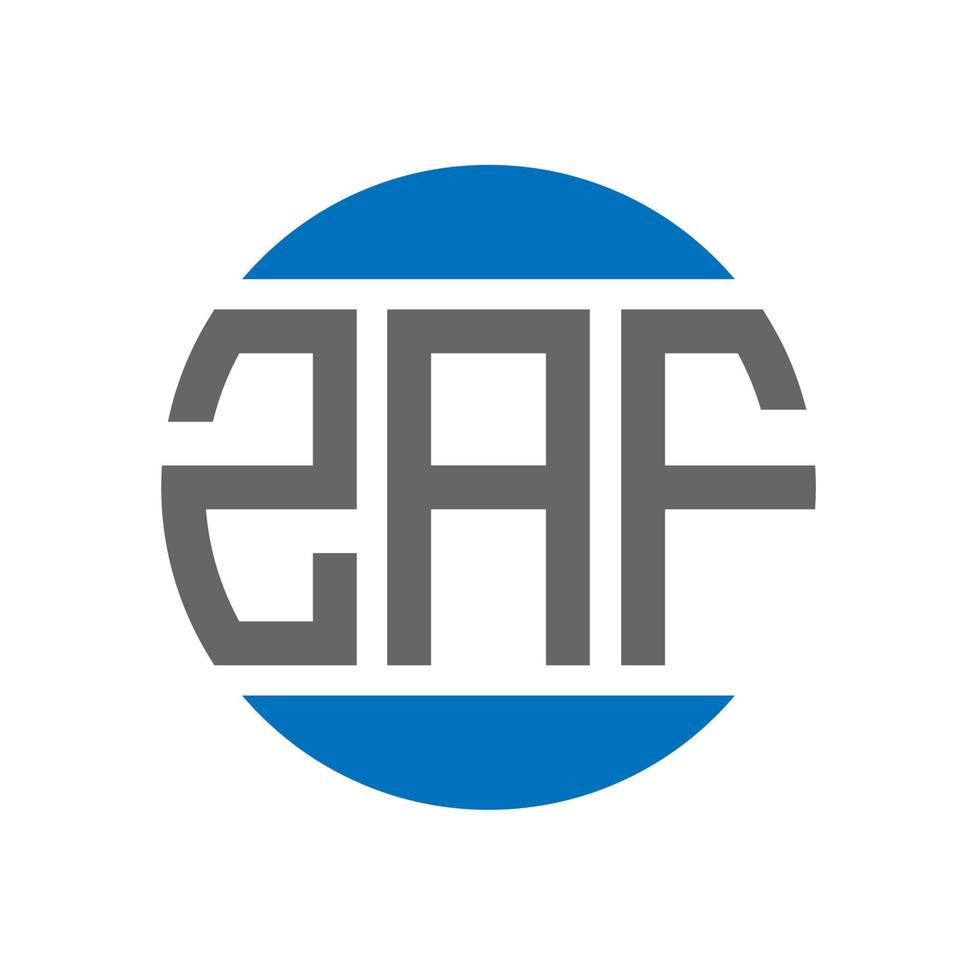 diseño de logotipo de letra zaf sobre fondo blanco. concepto de logotipo de círculo de iniciales creativas de zaf. diseño de letras zaf. vector