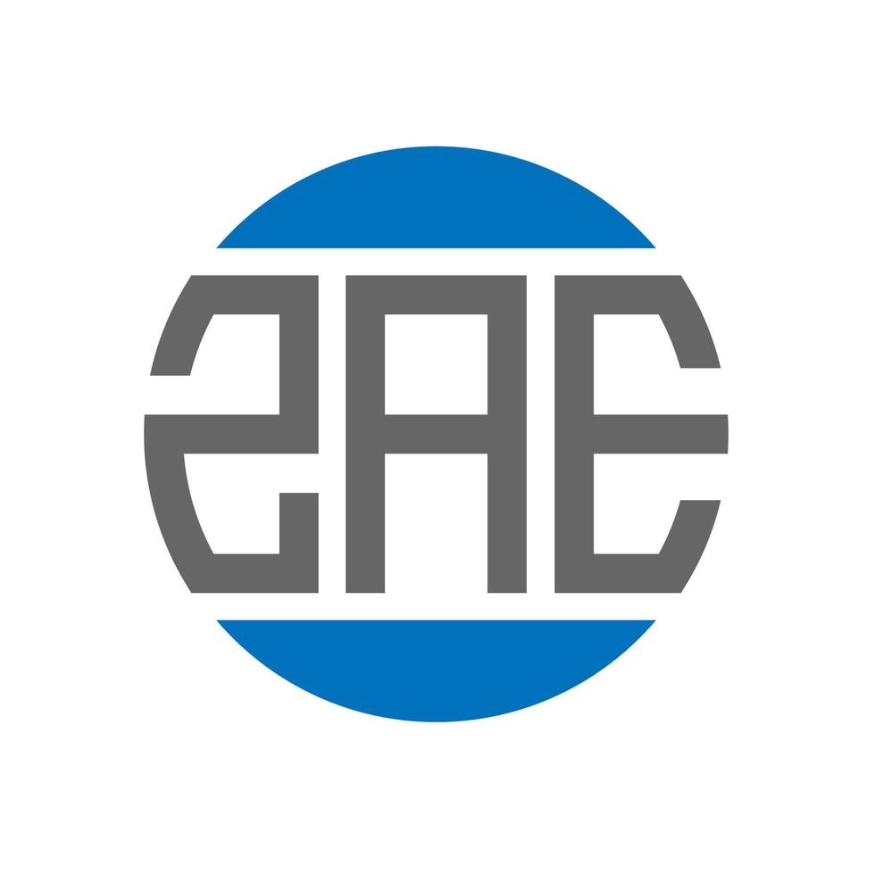 diseño del logotipo de la letra zae sobre fondo blanco. concepto de logotipo de círculo de iniciales creativas de zae. diseño de letras zae. vector