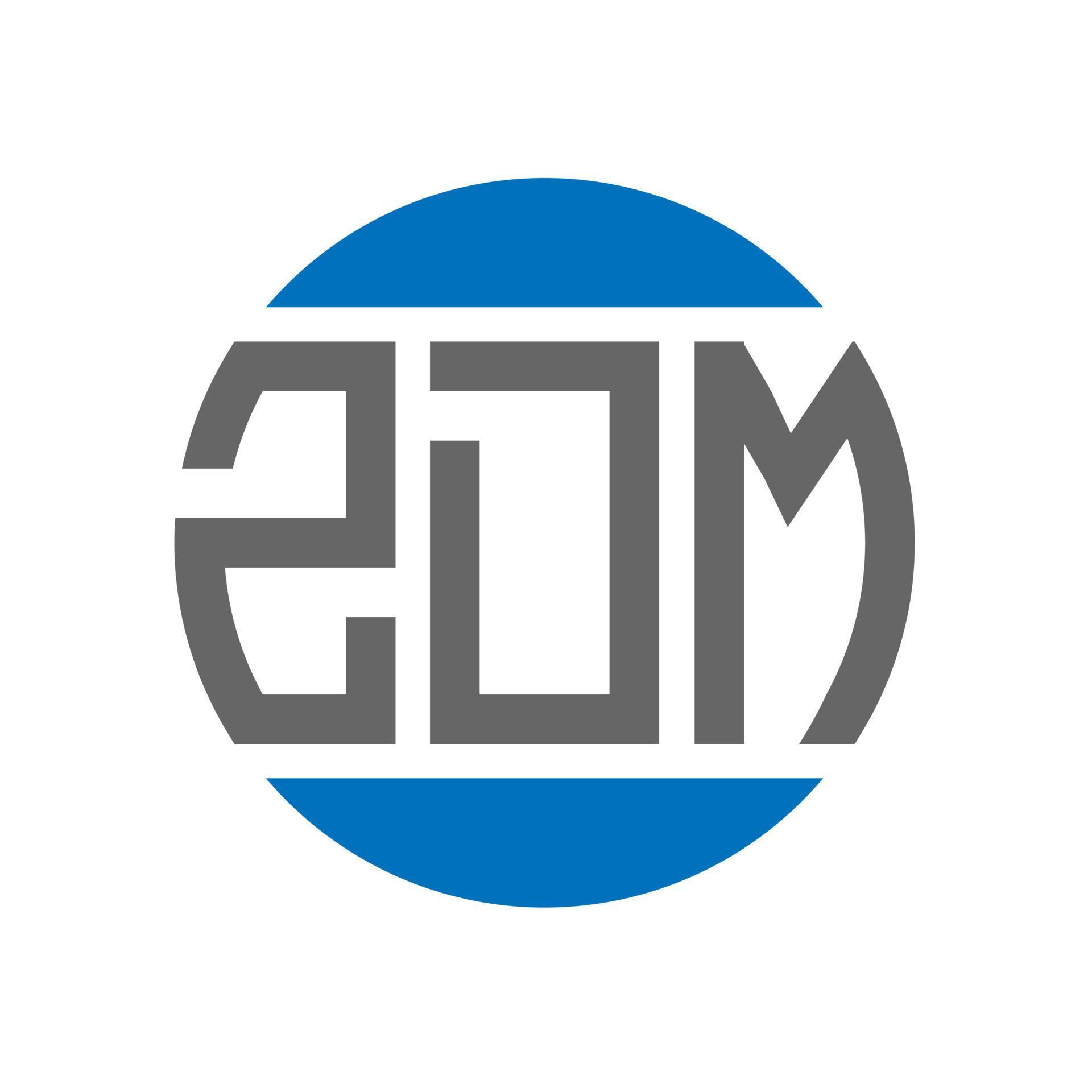 ZDM letter logo design on white background. ZDM creative initials circle logo concept. ZDM