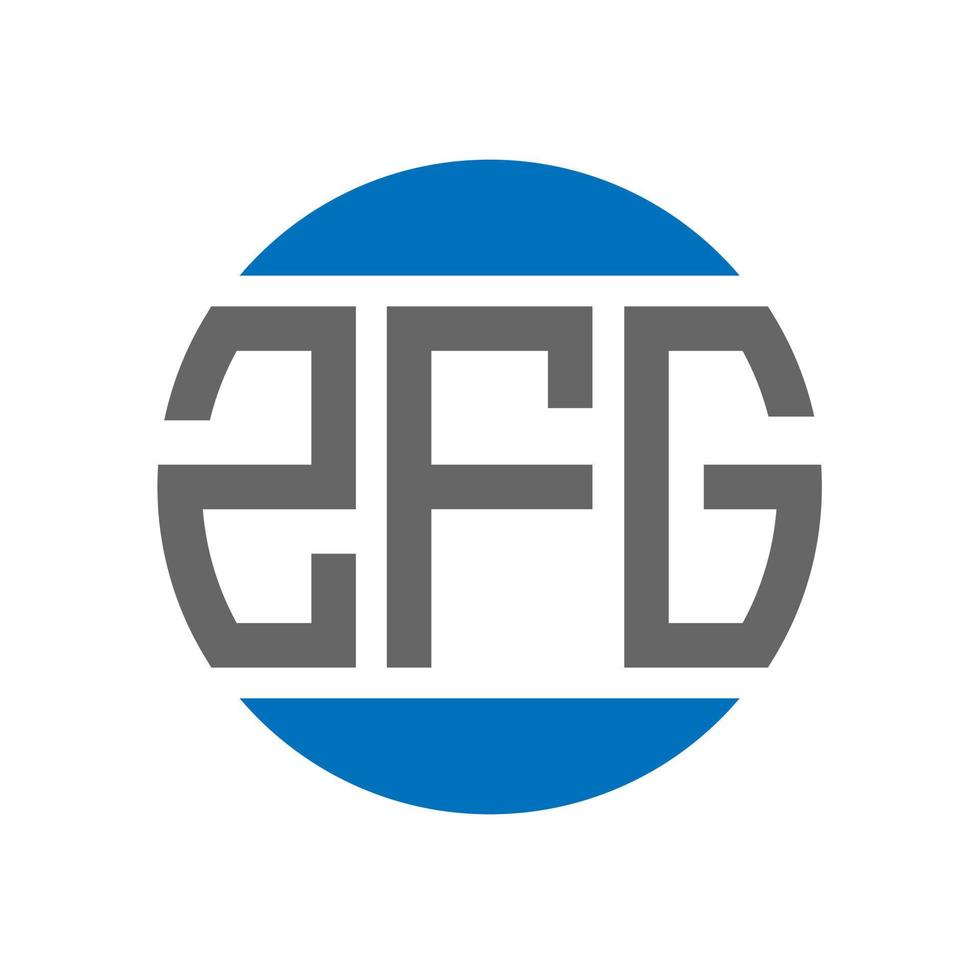 ZFG letter logo design on white background. ZFG creative initials circle logo concept. ZFG letter design. vector