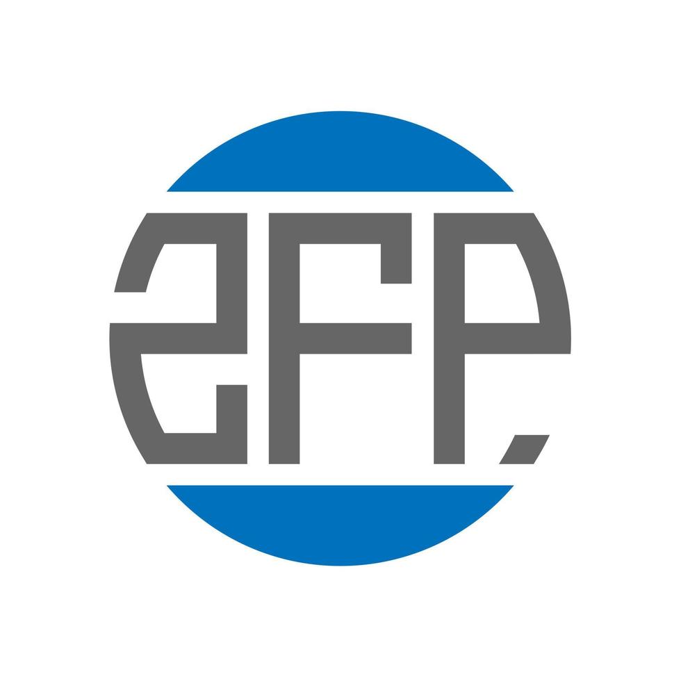 ZFP letter logo design on white background. ZFP creative initials circle logo concept. ZFP letter design. vector