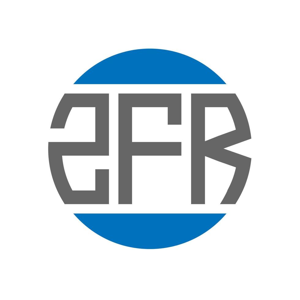 diseño de logotipo de letra zfr sobre fondo blanco. concepto de logotipo de círculo de iniciales creativas zfr. diseño de letras zfr. vector