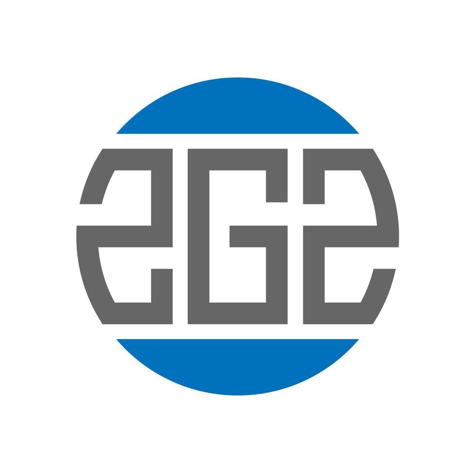 ZGZ letter logo design on white background. ZGZ creative initials circle logo concept. ZGZ letter design. vector