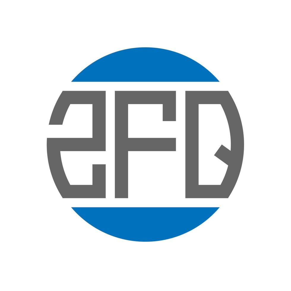 ZFQ letter logo design on white background. ZFQ creative initials circle logo concept. ZFQ letter design. vector