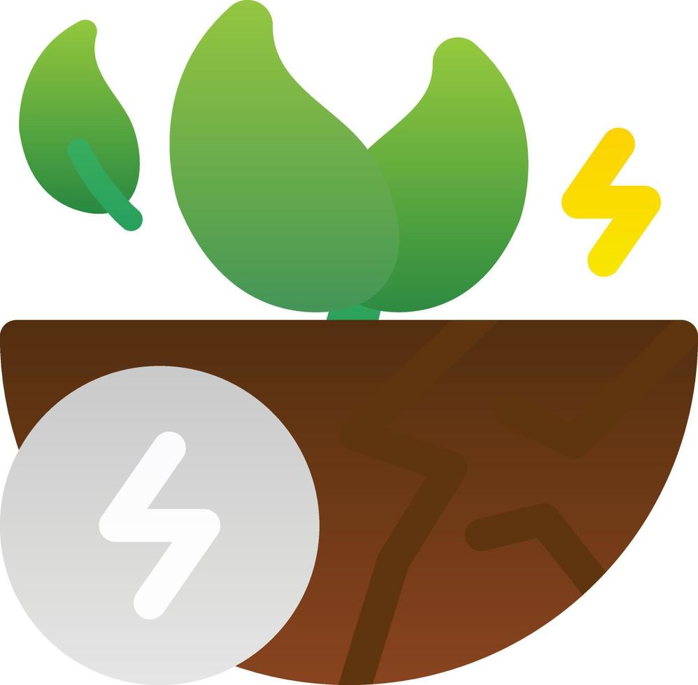 icono plano de energía sostenible vector