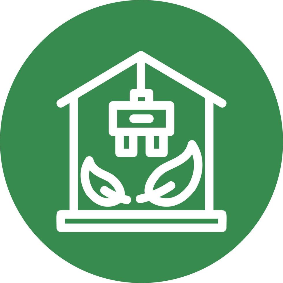 Eco Solar Home Flat Icon vector