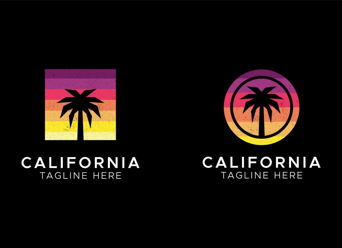 plantilla de diseño del logo de la playa de california. vector