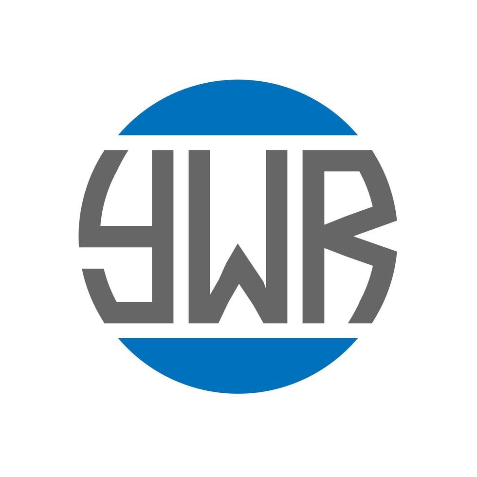YWR letter logo design on white background. YWR creative initials circle logo concept. YWR letter design. vector