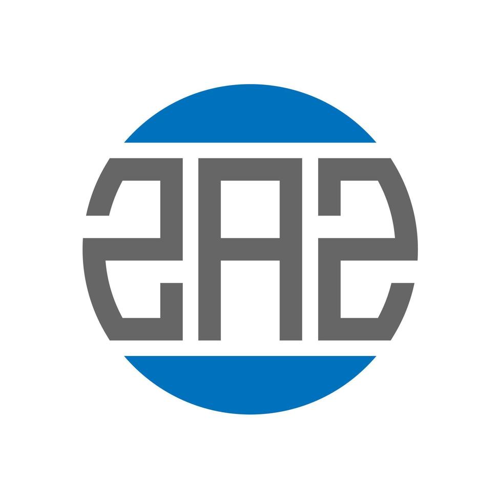 ZAZ letter logo design on white background. ZAZ creative initials circle logo concept. ZAZ letter design. vector