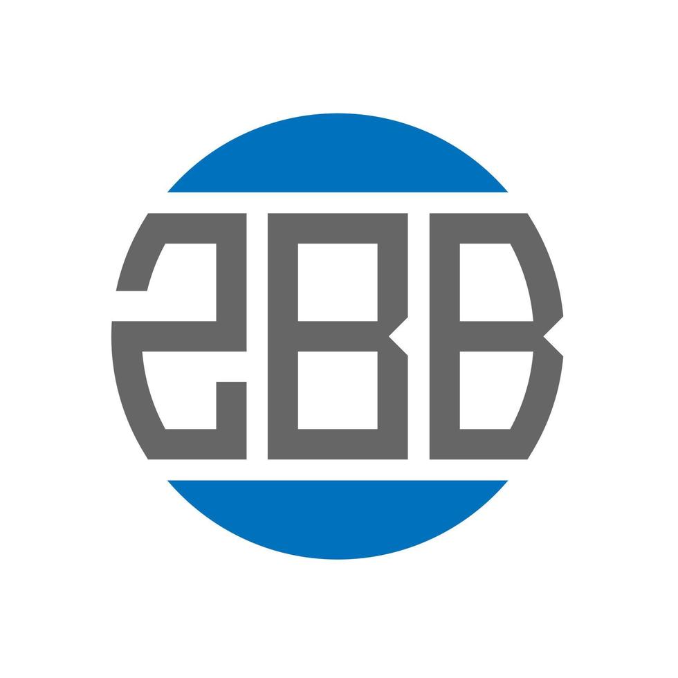 ZBB letter logo design on white background. ZBB creative initials circle logo concept. ZBB letter design. vector