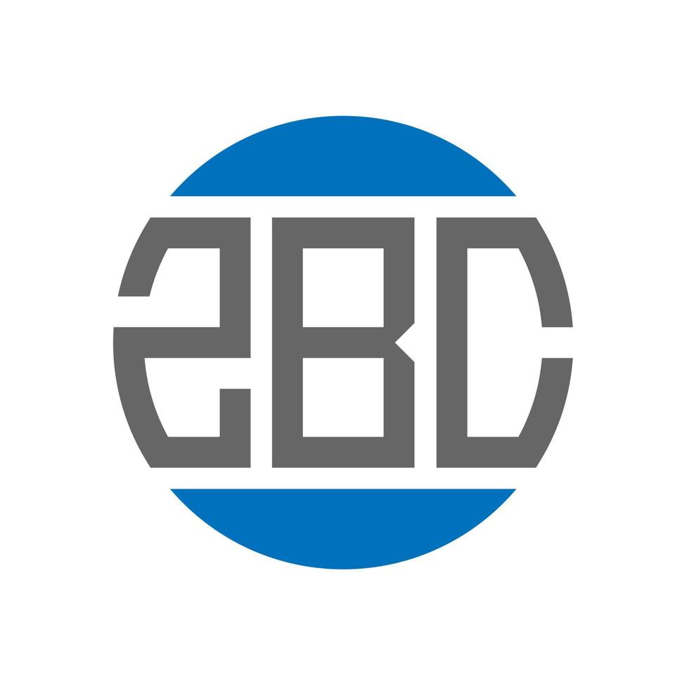 ZBC letter logo design on white background. ZBC creative initials circle logo concept. ZBC letter design. vector