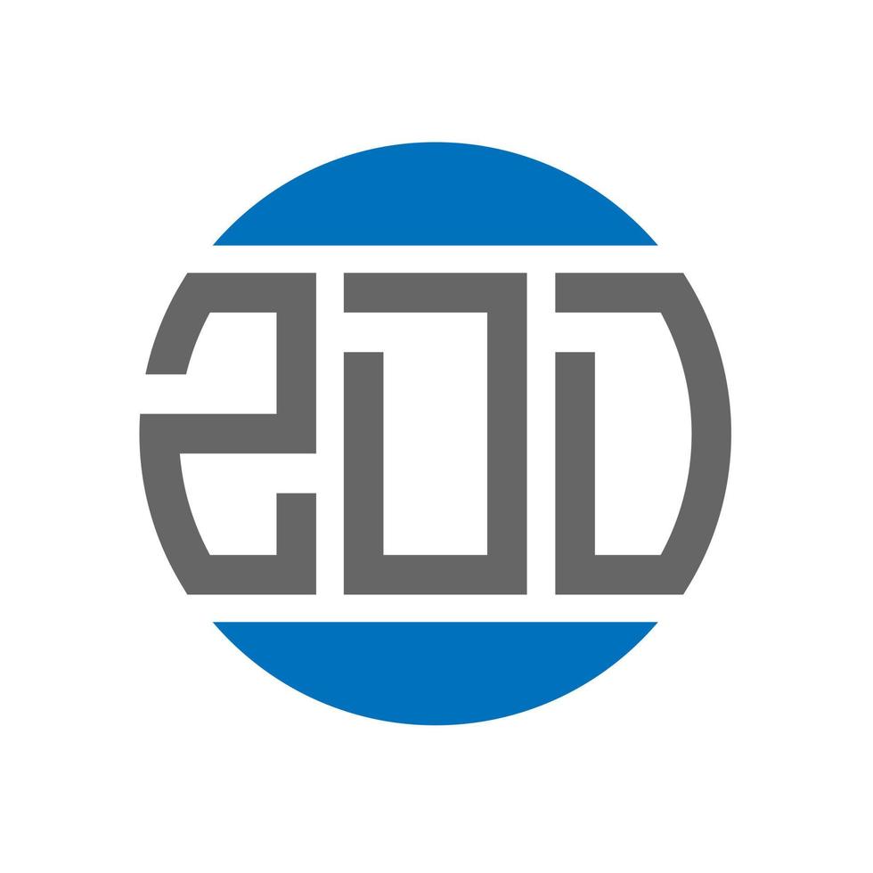 ZDD letter logo design on white background. ZDD creative initials circle logo concept. ZDD letter design. vector