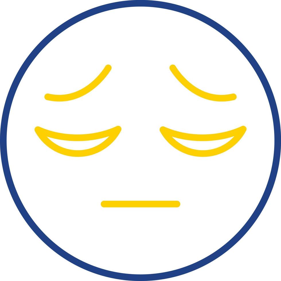 Pensive Face Vector Icon Design