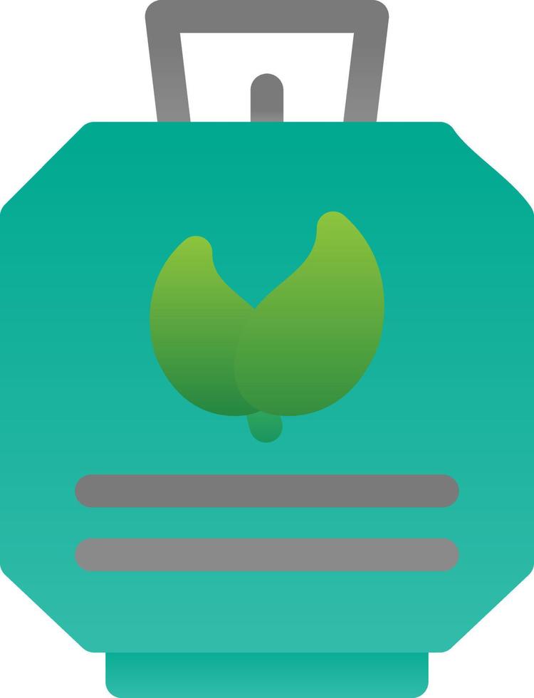Biogas Cylinder Flat Icon vector