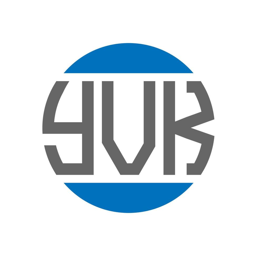 YVK letter logo design on white background. YVK creative initials circle logo concept. YVK letter design. vector