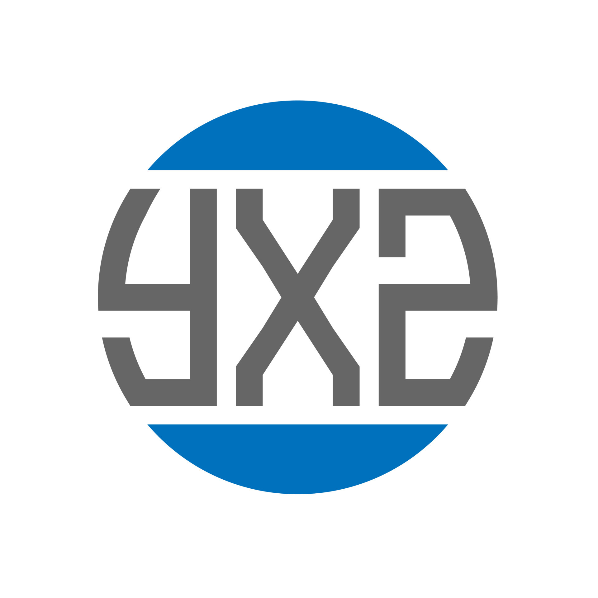 YXZ letter logo design on white background. YXZ creative initials