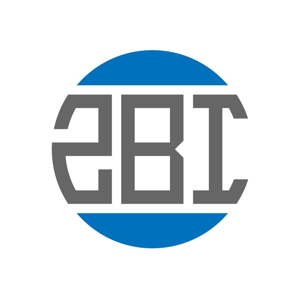 ZBI letter logo design on white background. ZBI creative initials circle logo concept. ZBI letter design. vector
