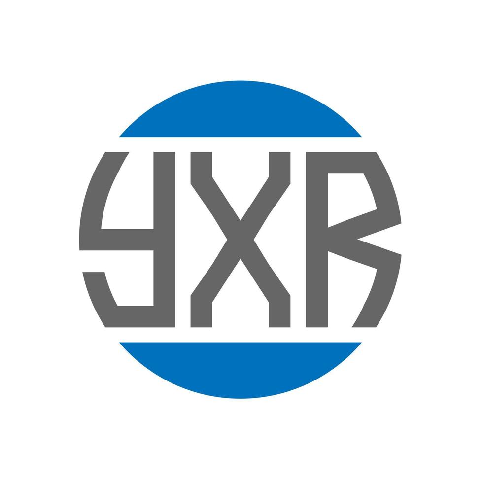 YXR letter logo design on white background. YXR creative initials circle logo concept. YXR letter design. vector