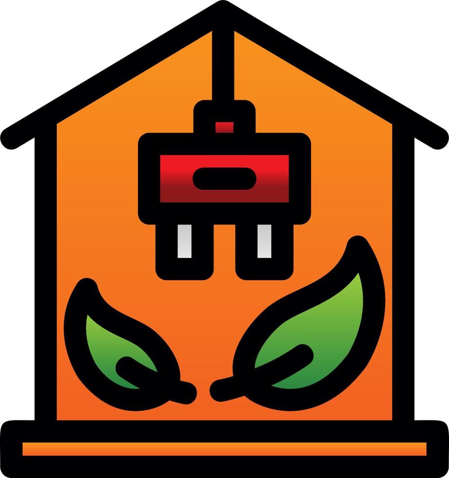 Eco Solar Home Flat Icon vector