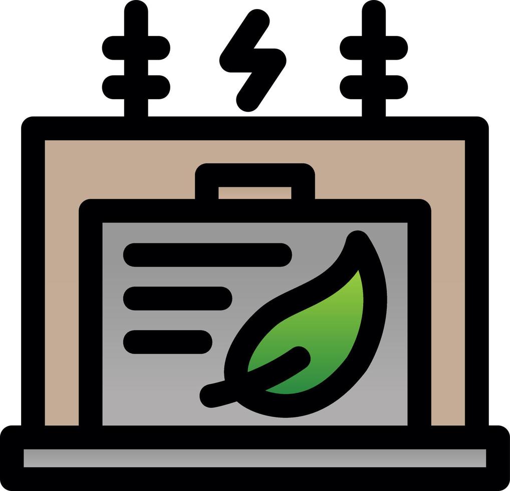 Eco Transformer Flat Icon vector