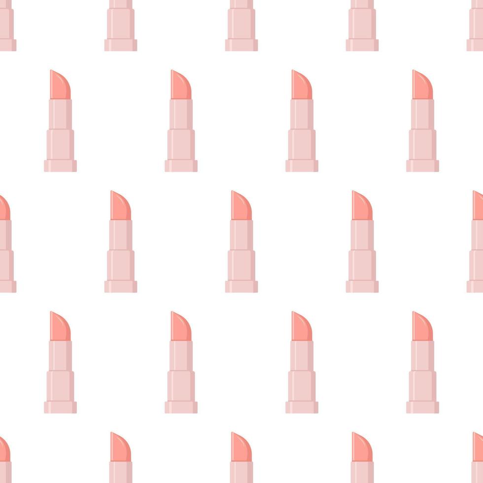 Seamless pattern with pink lipstick. vector illustration