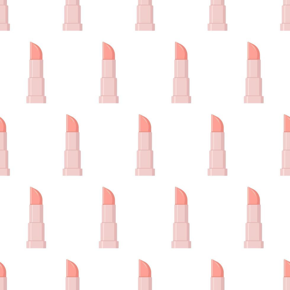 Seamless pattern with pink lipstick. vector illustration