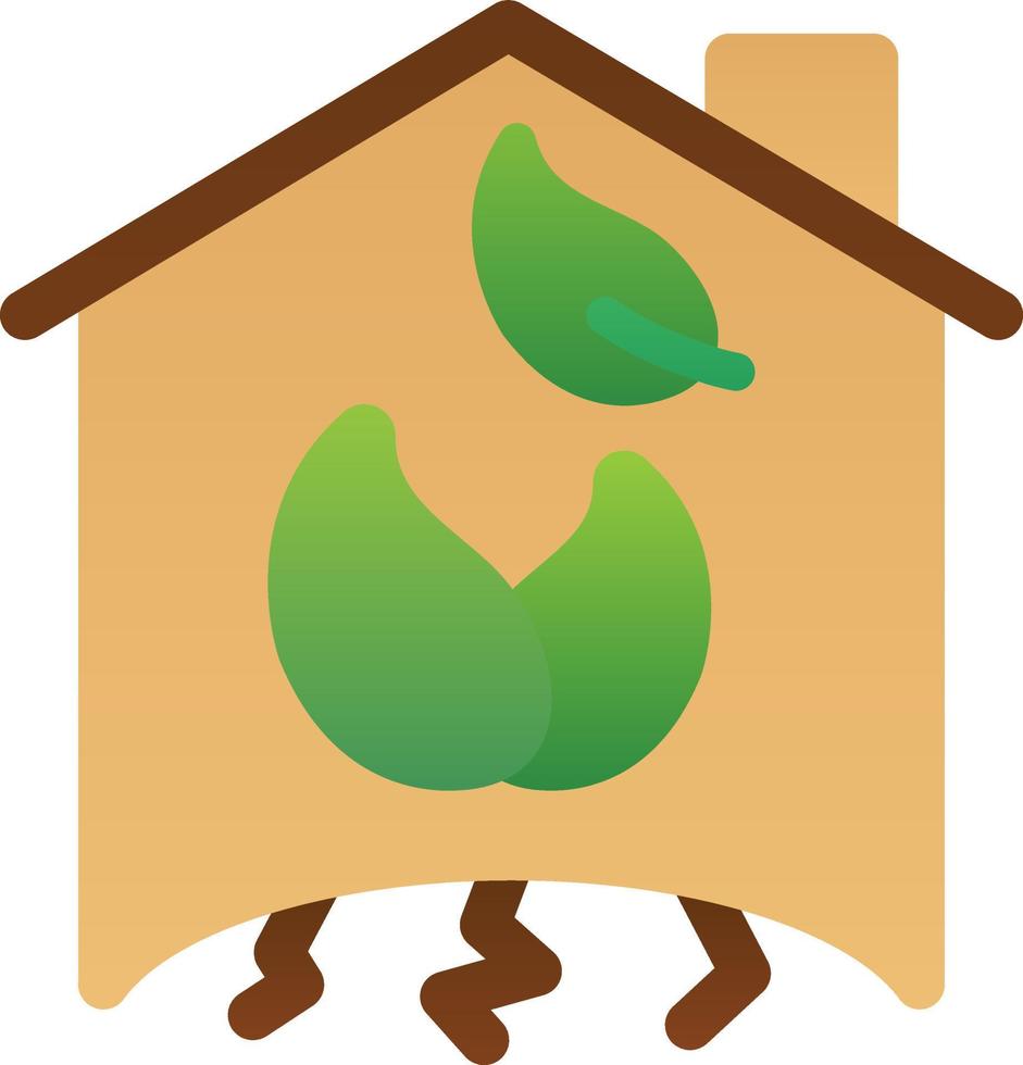 Green House Flat Icon vector