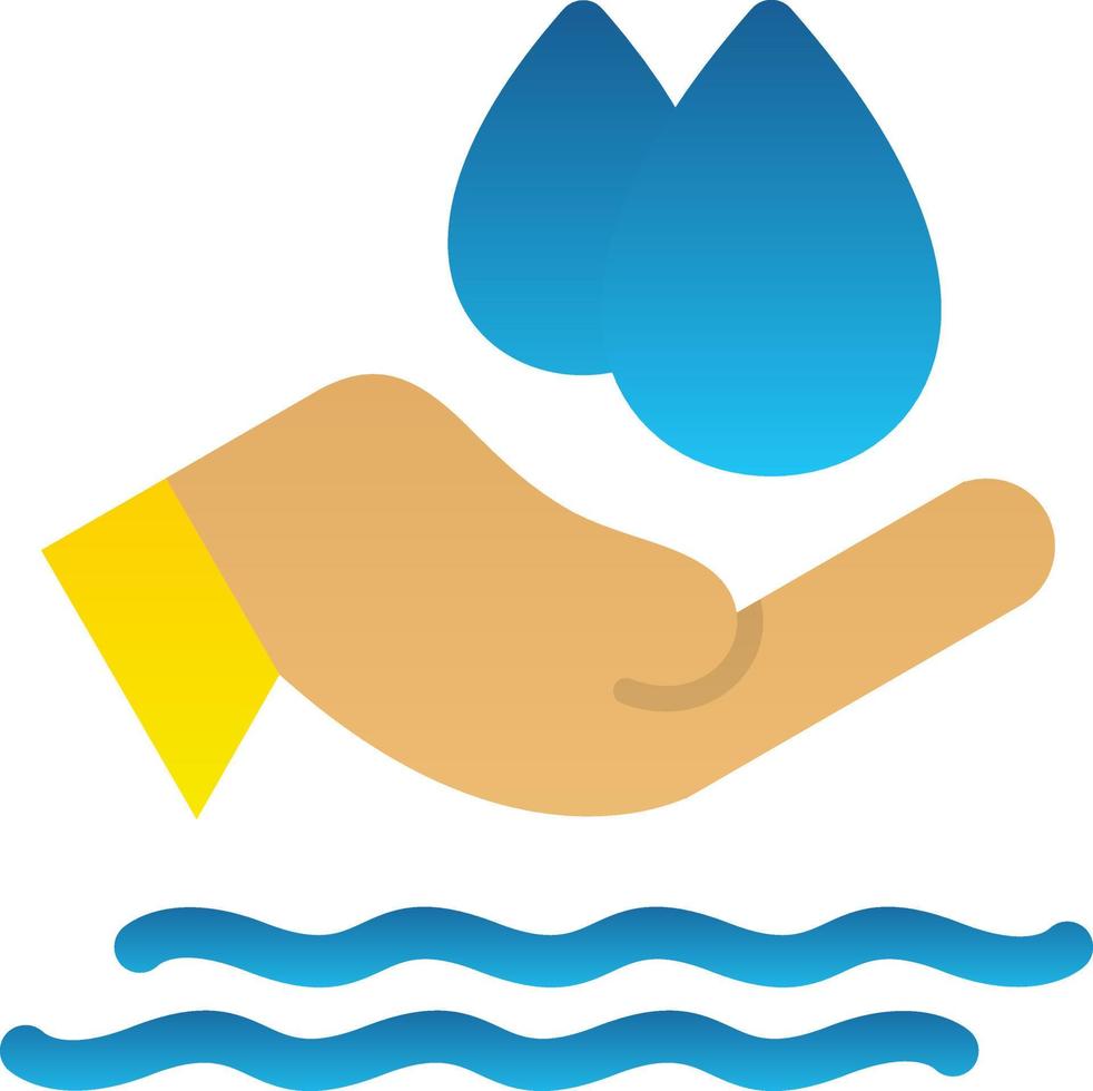 Save Water Flat Icon vector