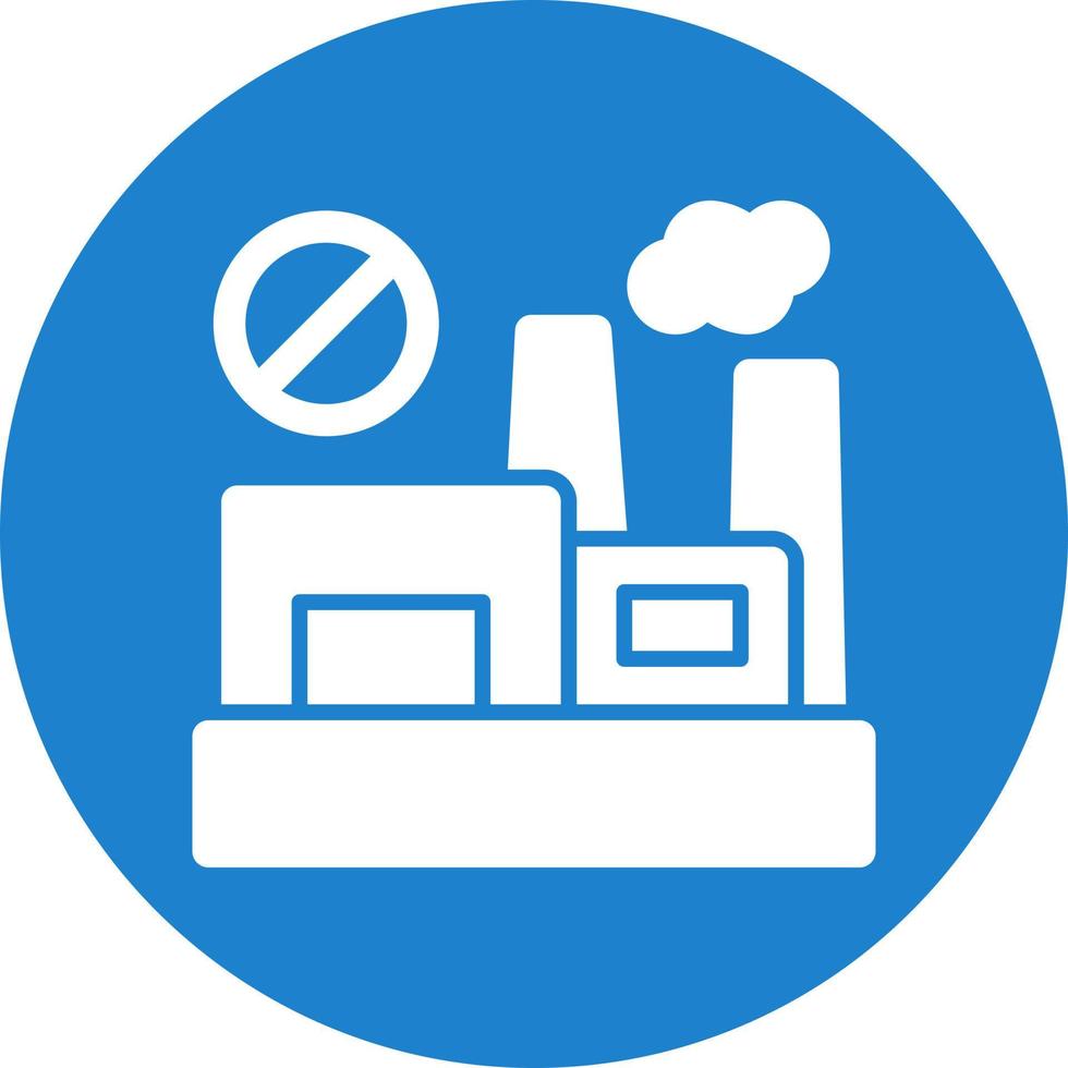 No Fossil Fuels Flat Icon vector