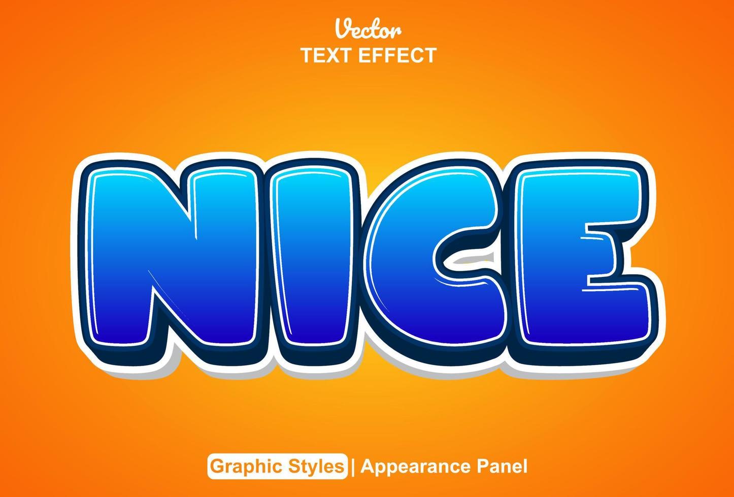 nice text effect with graphic style and editable. vector