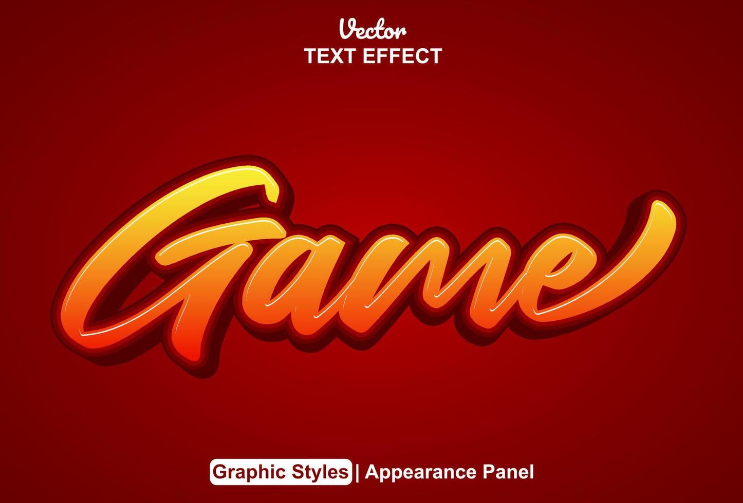 Game text effects with graphic style and editable. vector