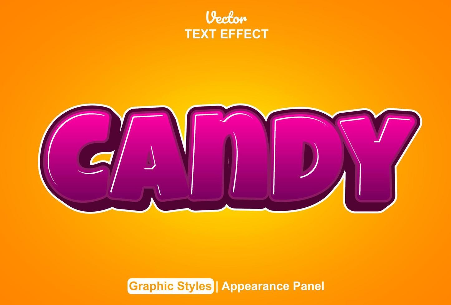 candy text effect with graphic style and editable. vector