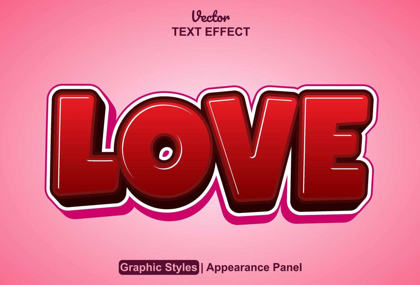 love text effect with graphic style and editable. vector